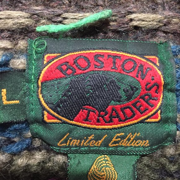 VINTAGE BOSTON TRADER'S KNITTED WOOL SWEATER SIZE L - Picture 10 of 10